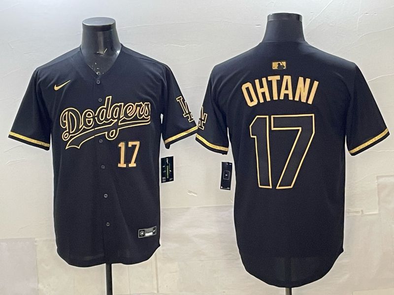 Men 2025 Los Angeles Dodgers #17 Ohtani Black Nike MLB Jersey style 072->los angeles dodgers->MLB Jersey
